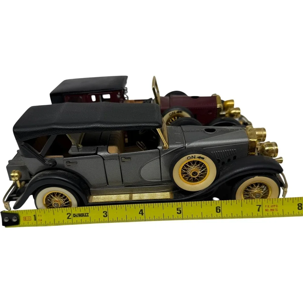 Vintage Rolls-Royce Silver Ghost and 1930 Sedan Model Car Set Decorative Fair
